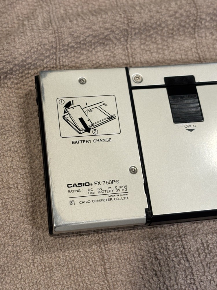 Casio FX-750P Programmable Computer w/ 2 RAM Cards Tested + Box