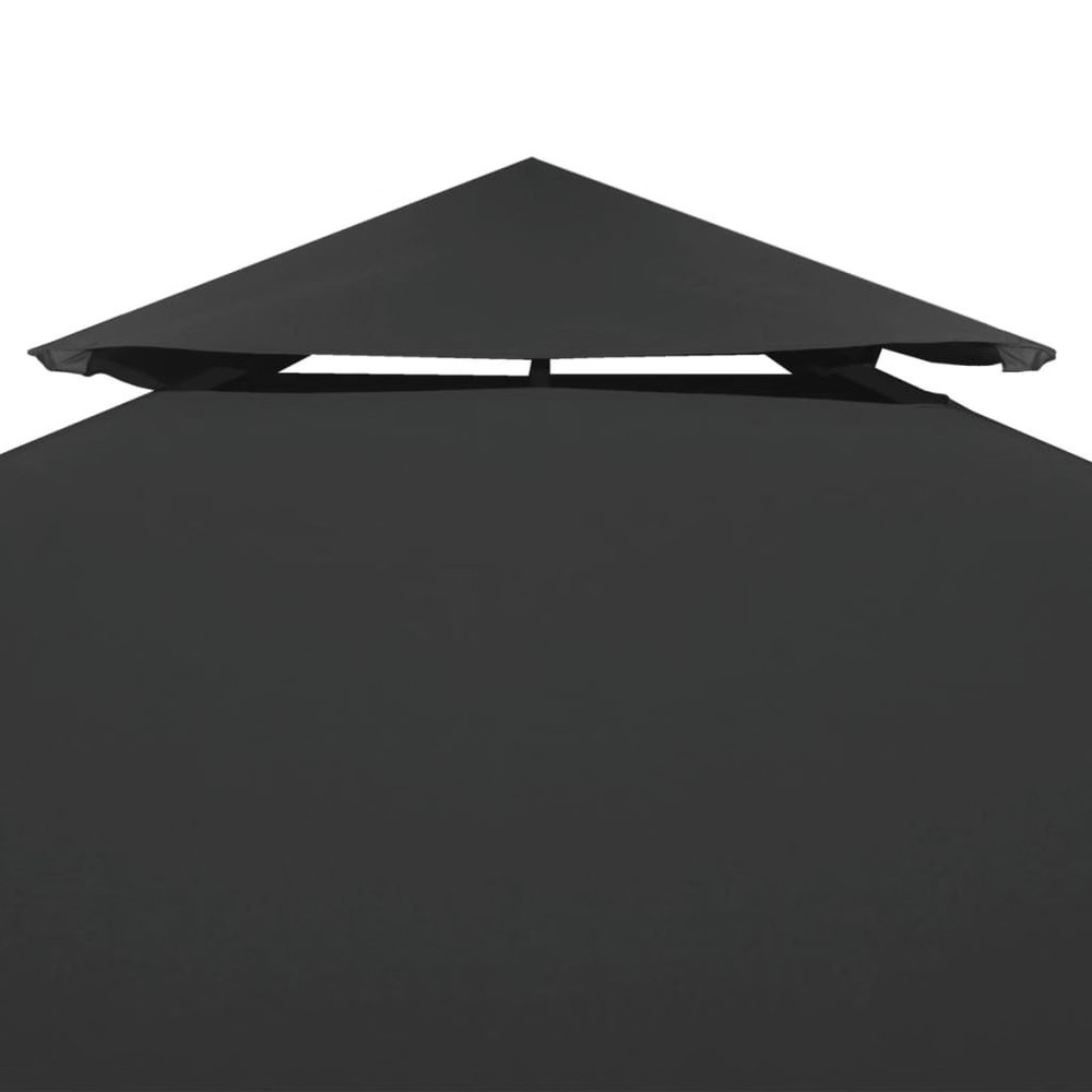 Gazebo Top Cover Anthracite Polyester with PVC coating