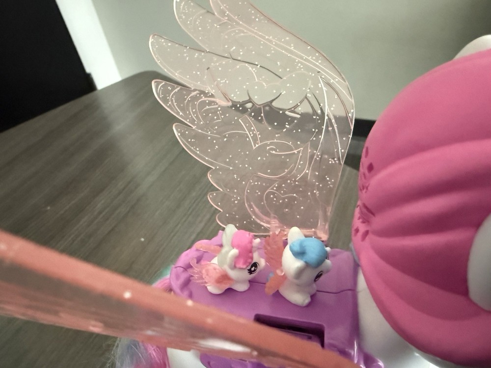 Hatchamails Interactive Unicorn Pegasus Rainbow Braids Lights Up & Talks