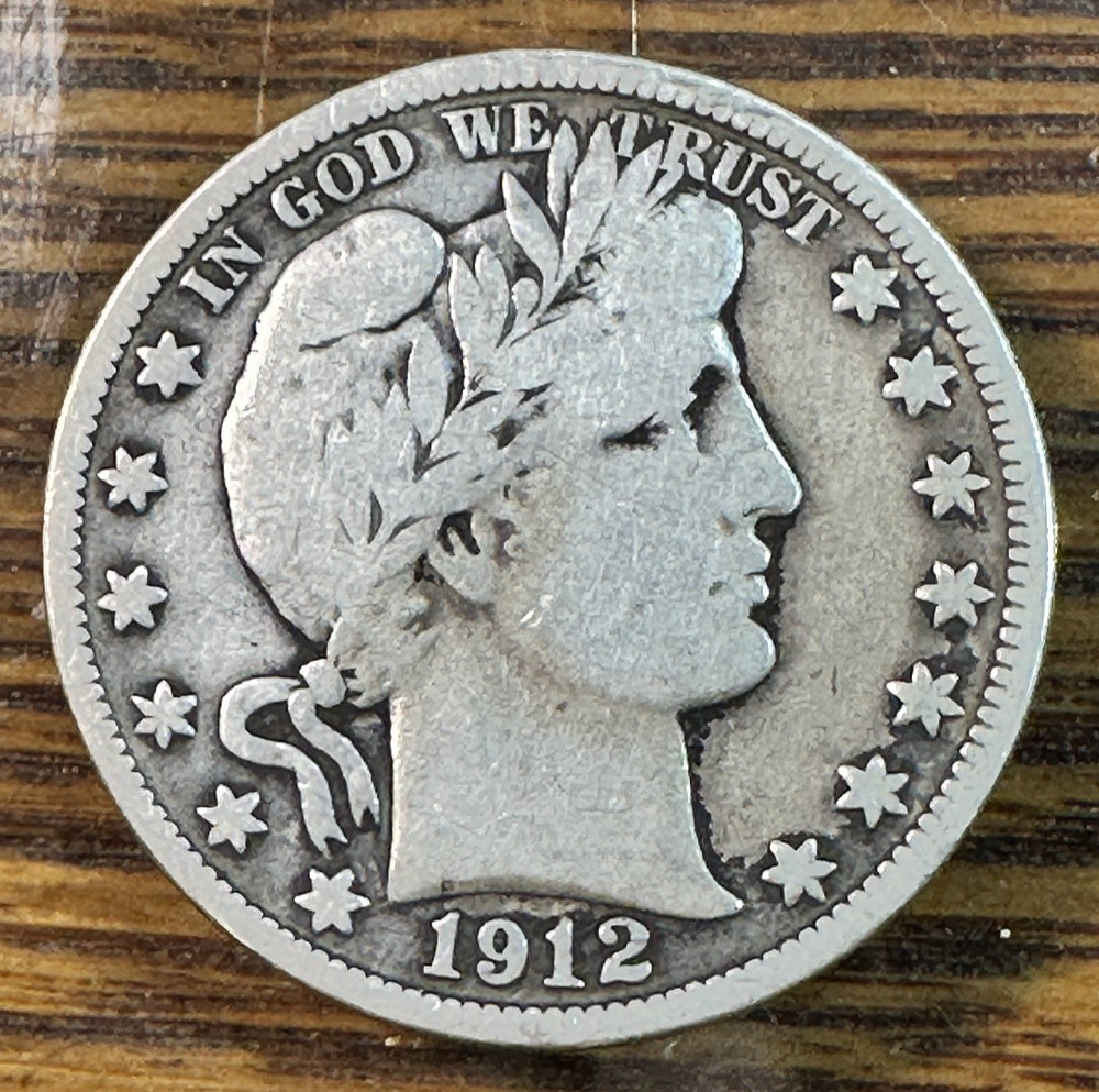 1912-S Barber Half Dollar Nice Original Fine CHRC