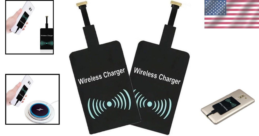 Ultra-Slim Type-C Wireless Charging Adapter for Android Devices - 1000mA