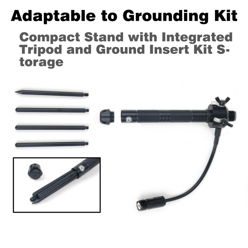 GRA-GNT Package: Hand-Twist Ground Spike Antenna Mount, Tiny Tripod, Pole Mount,