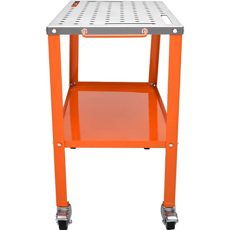 Welding Table, 1200lbs Load Capacity Steel Welding Workbench Table on Wheels