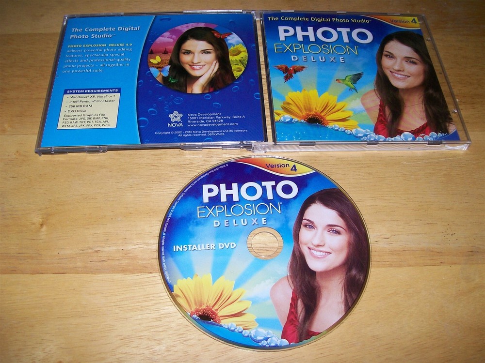 Photo Explosion Deluxe Version 4 PC DVD-ROM Nova Dev 2010 for Windows XP/Vista/7