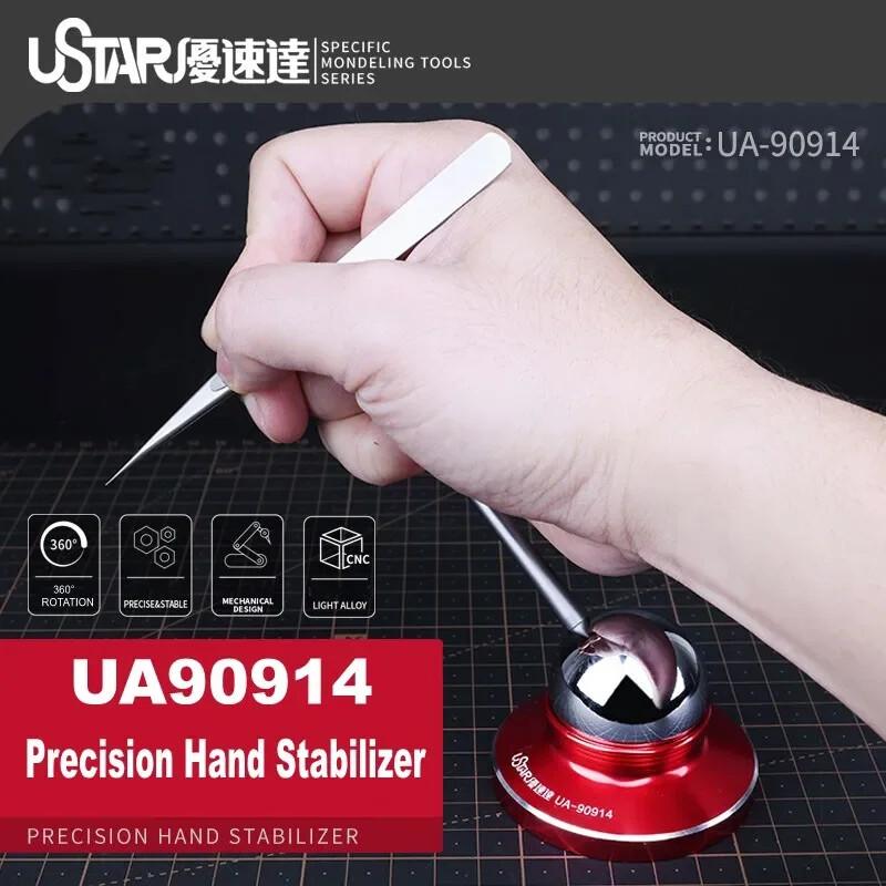Ustar Precision Hand Stabilizer Tweezers Stable Tool for Model Making Aux Tool