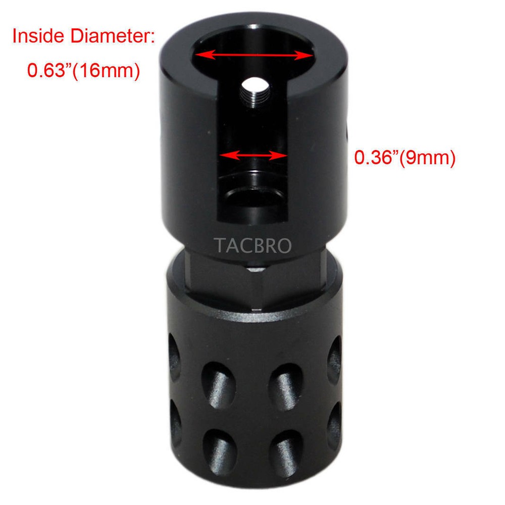 Black .22 Ruger 1022 Short Version Non-Threaded Muzzle Brake 10/22