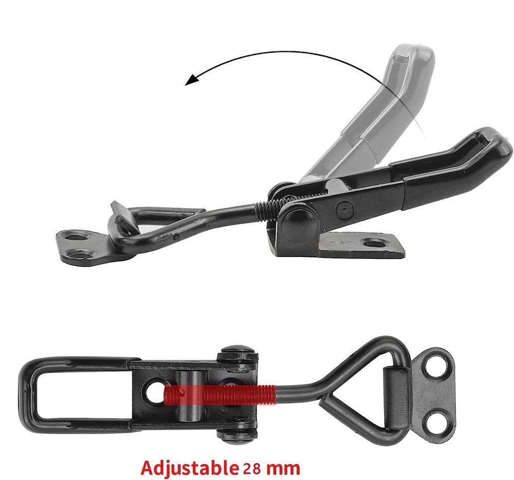 E-TING 6Pack Toggle Clamp Latch 100KG 220LBS Holding Capacity 4001Pull Black