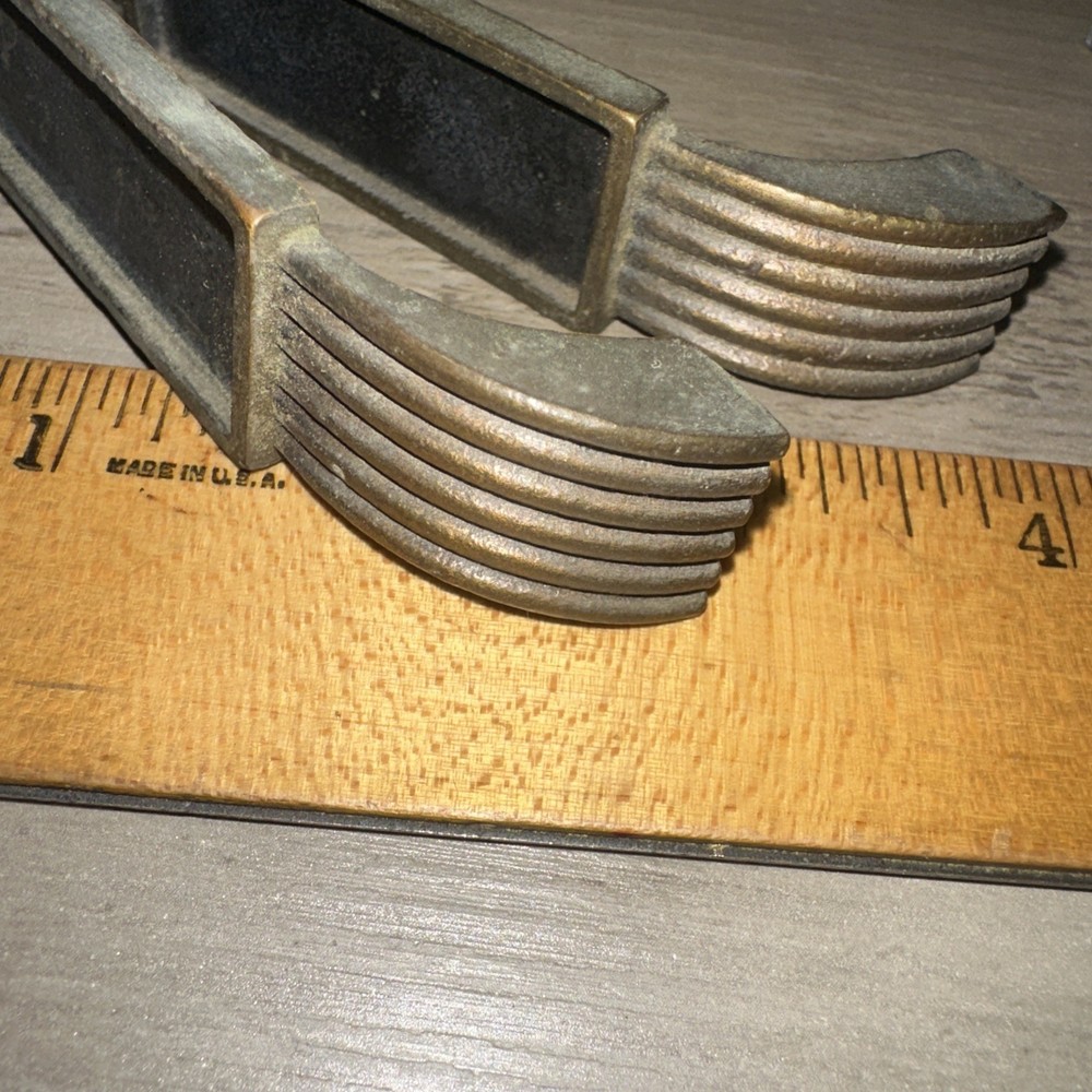 2 Brass Drawer Pulls Mid Century Vintage Pulls