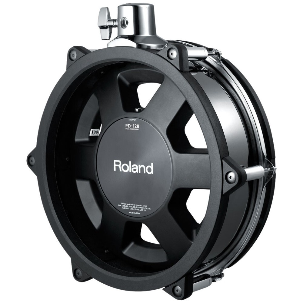 Open Box Roland PD-128 Electronic Drum V-Pad, 12", Black Chrome