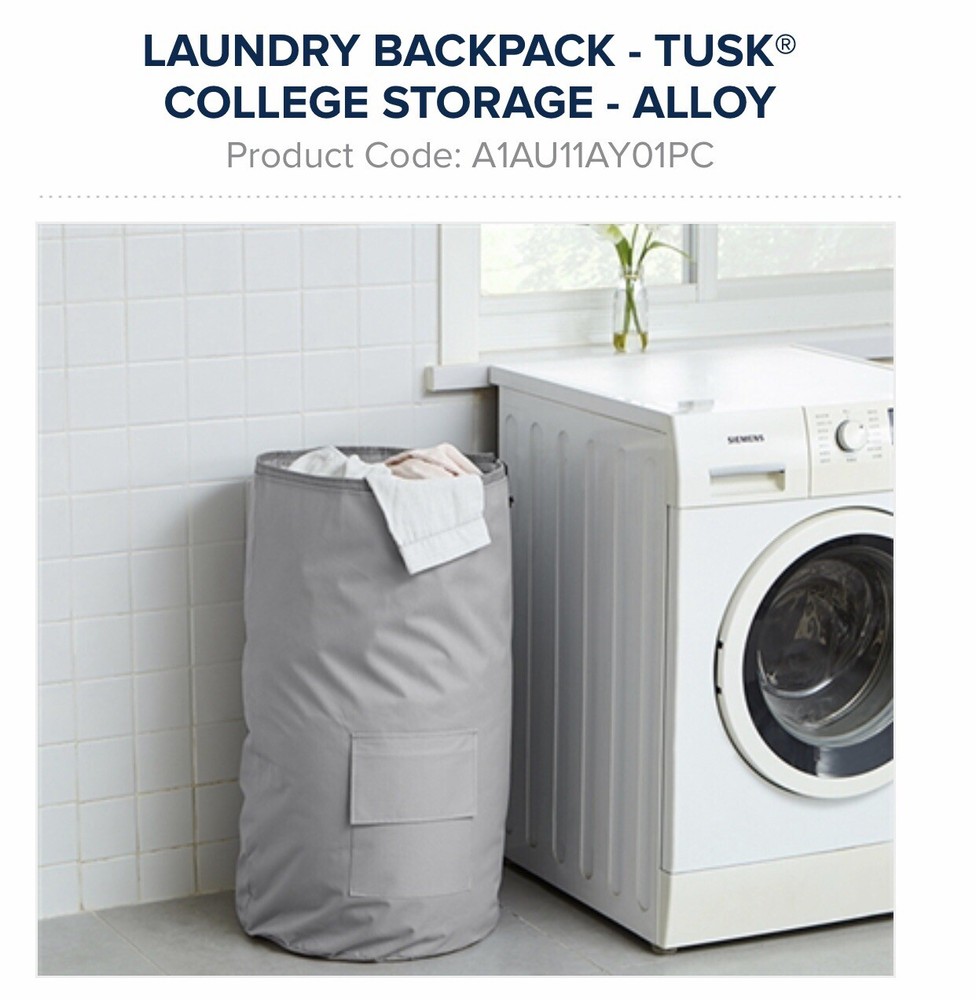 DormCo TUSK Storage Laundry Backpack Alloy Gray Heavy Duty Spacious NEW