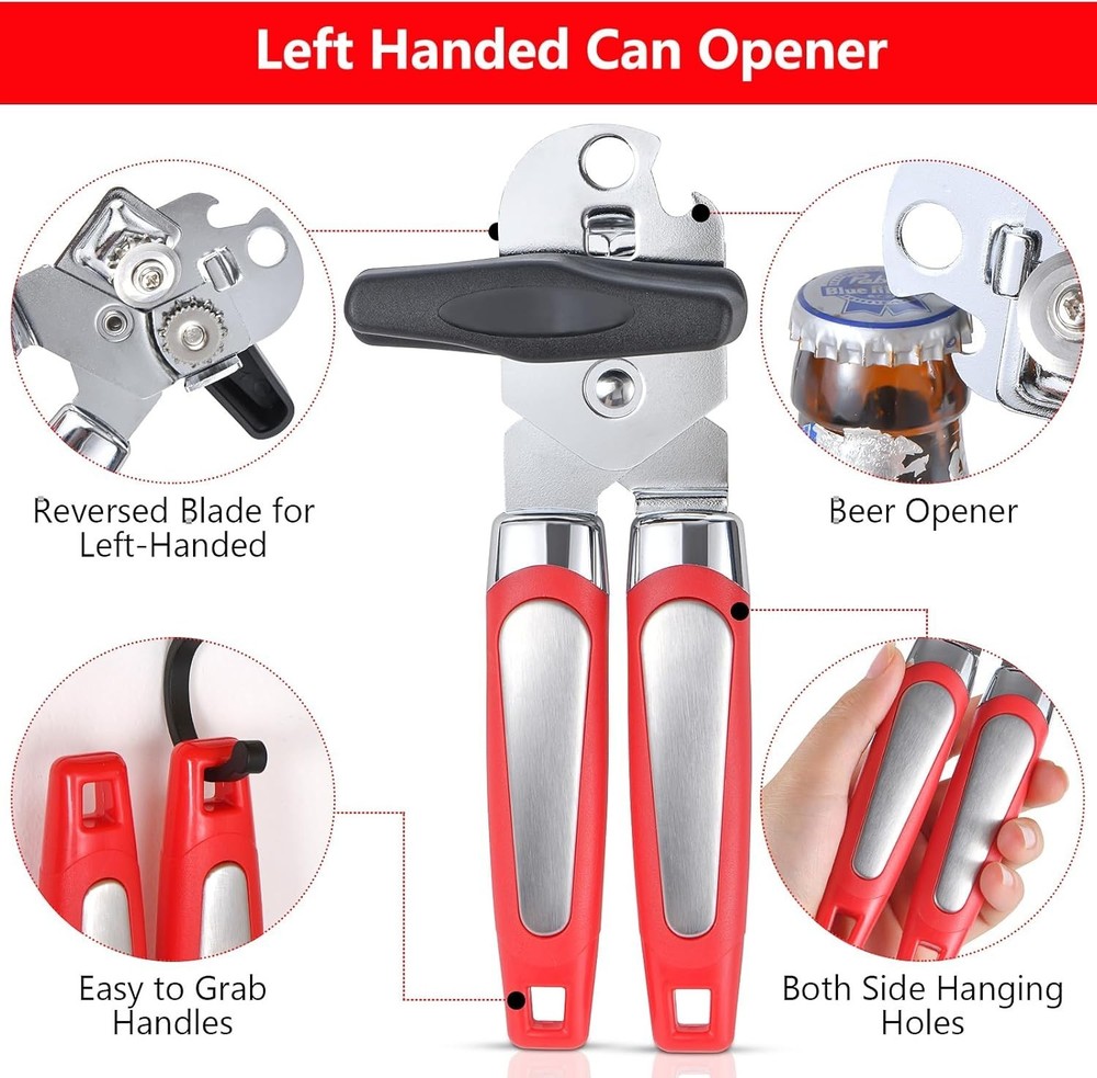 Left Handed Can Opener & Bottle Openers Lefty Kitchen Tools Utensils