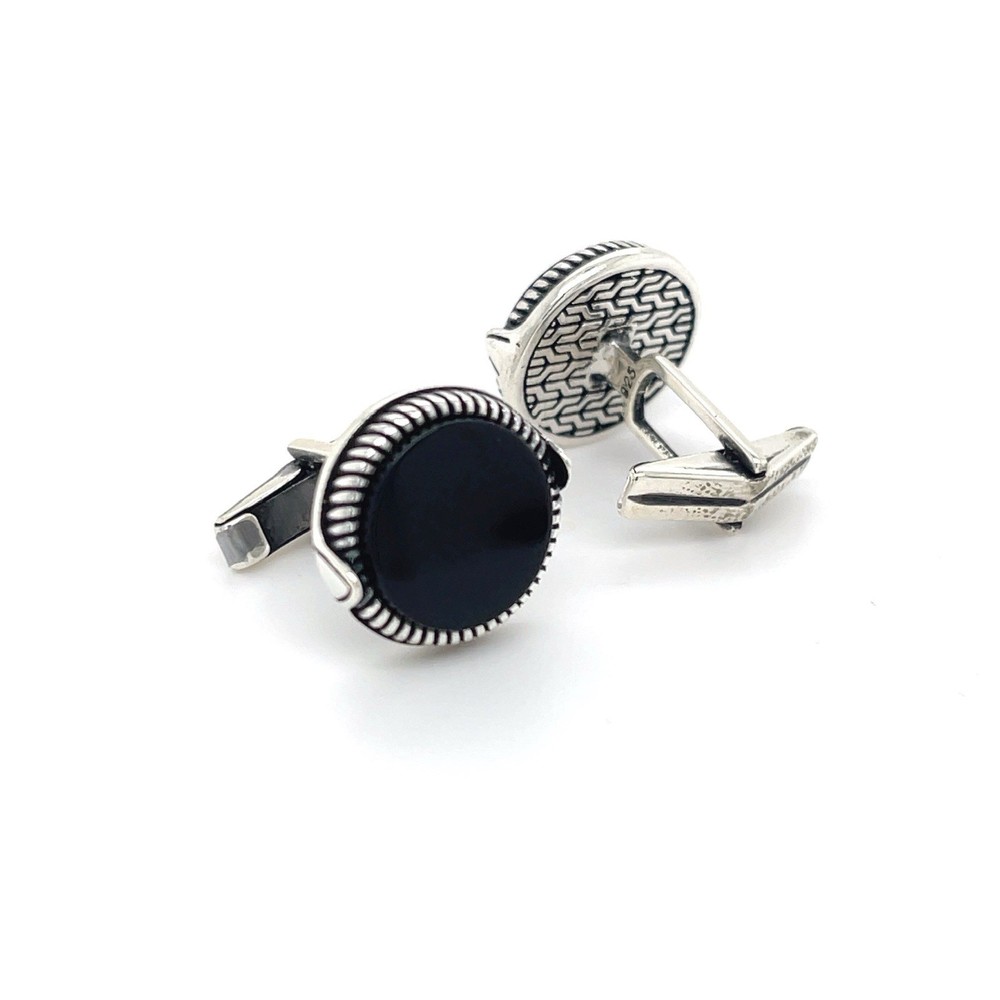 925 Silver Cufflinks with Chalcedony.