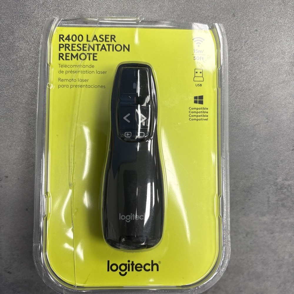 Logitech R400 Laser Presentation Remote - Black