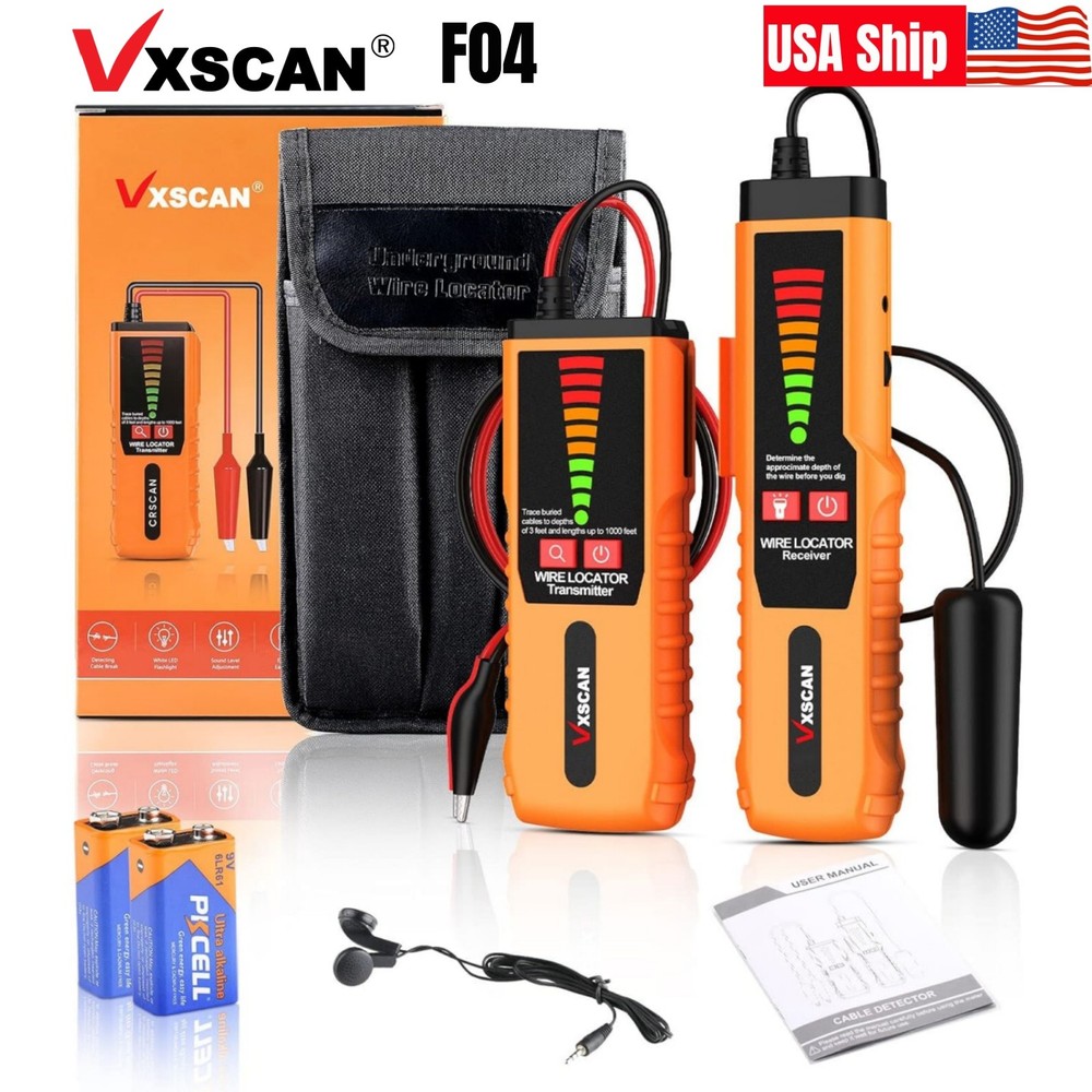 F04 Underground Cable Tracker Wire Cable Non-Destructive Locator Tracker Tester
