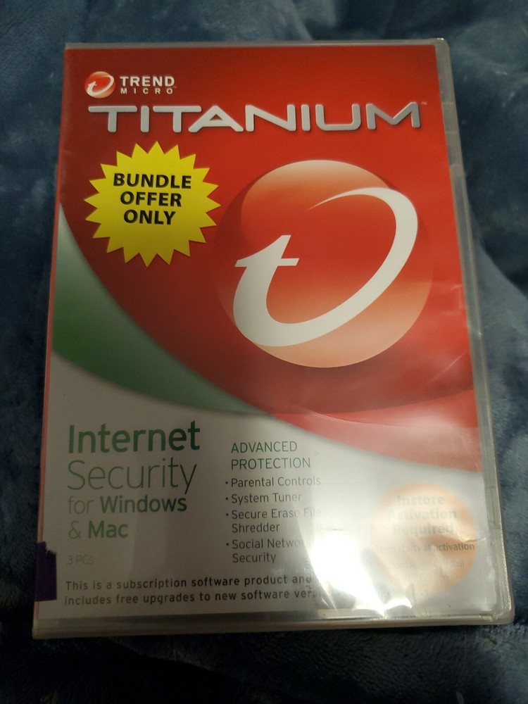 Trend Micro Titanium (CD, 2002) Internet Security for Windows & Mac  NEW