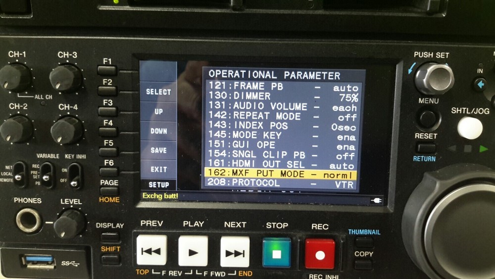 Sony PMW-1000 Compact XDCAM HD/SD SxS memory recording deck