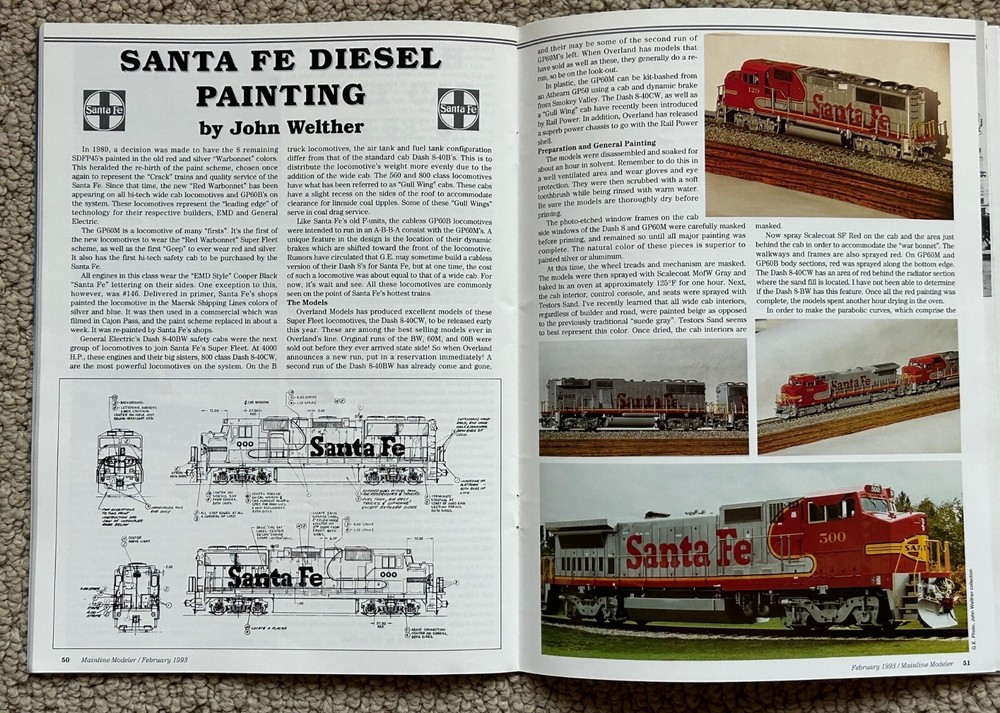 1993 Mainline Modeler Magazines