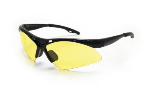 Diamondbacks Safety Glasses - Black Frame - Yellow Lens - Polybag