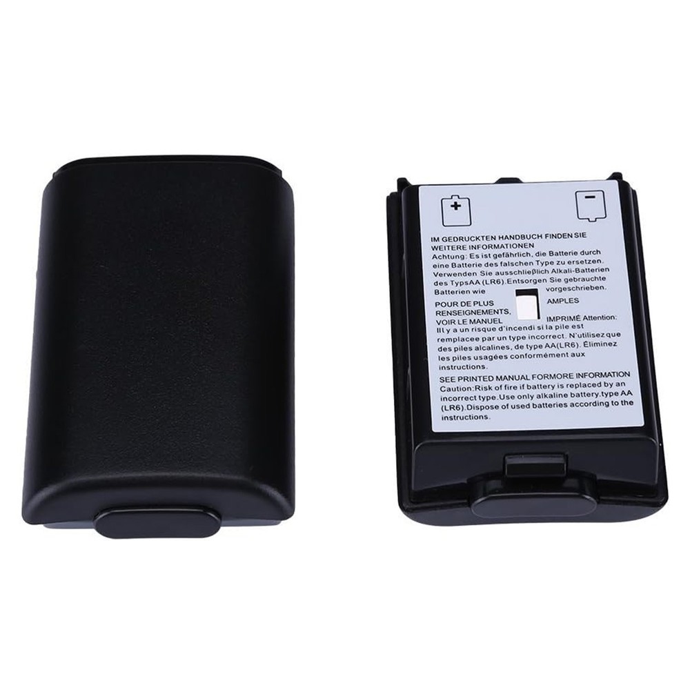 2X AA Battery Back Cover Case Shell Pack For Xbox 360 Wireless Controller Black
