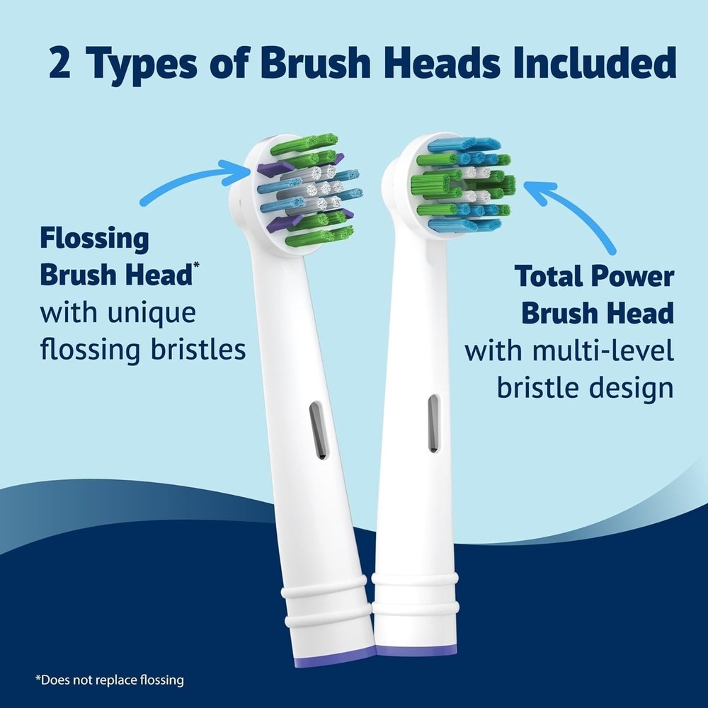 Amazon Basics Power Rechargeable Toothbrush EasyFlex Bacteria Defense Timer