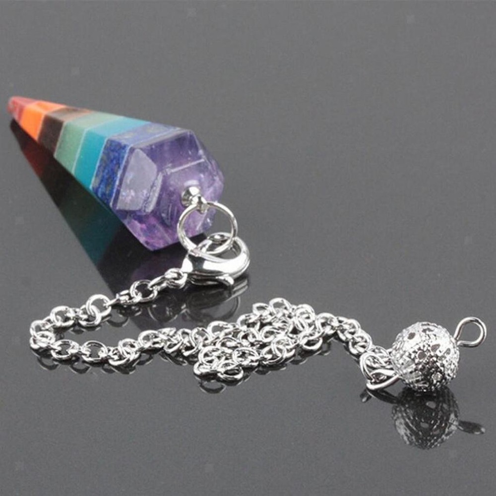 Natural Gemstone Dowsing Divination Pendulum