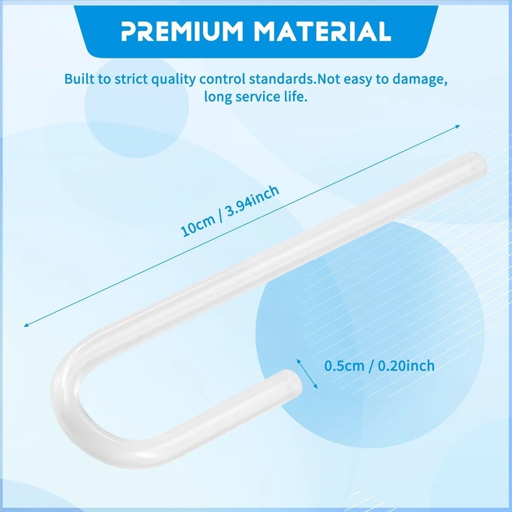 6pcs Acrylic Pipe U Shape Tube Bend for Aquarium Co2 System/Diffuser