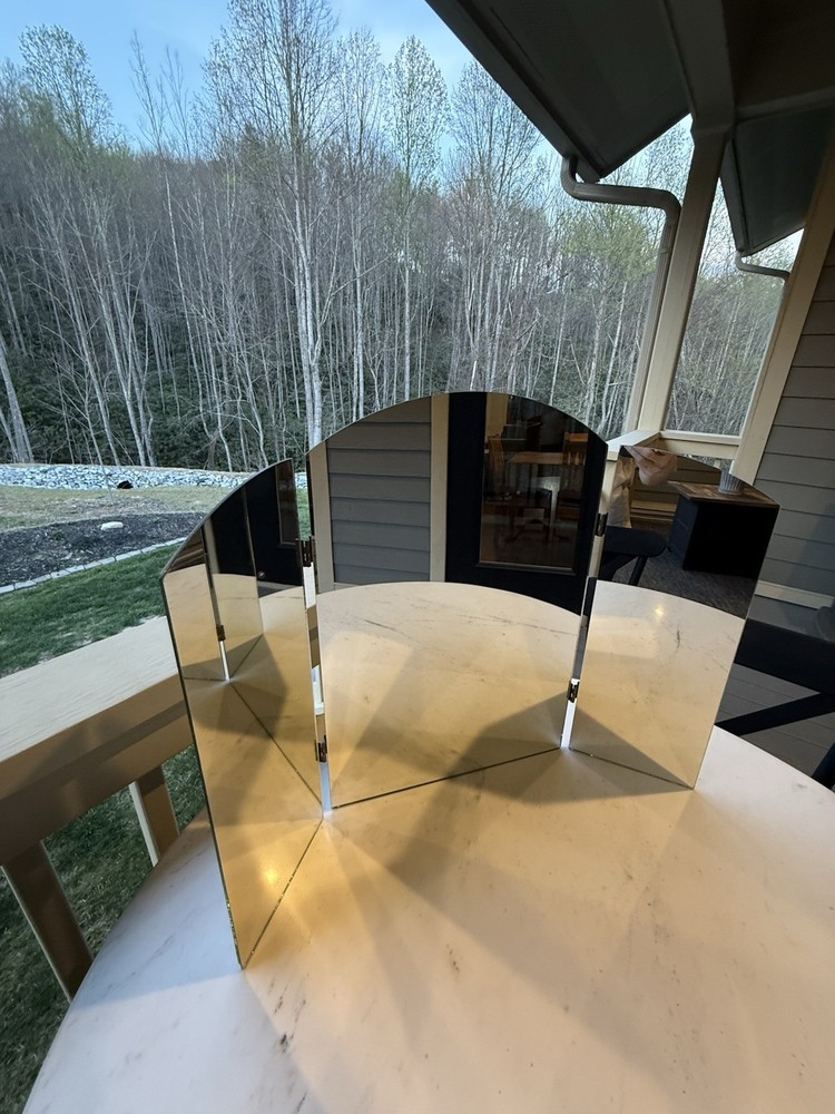 Antique Art Deco Tri Folding Mirror