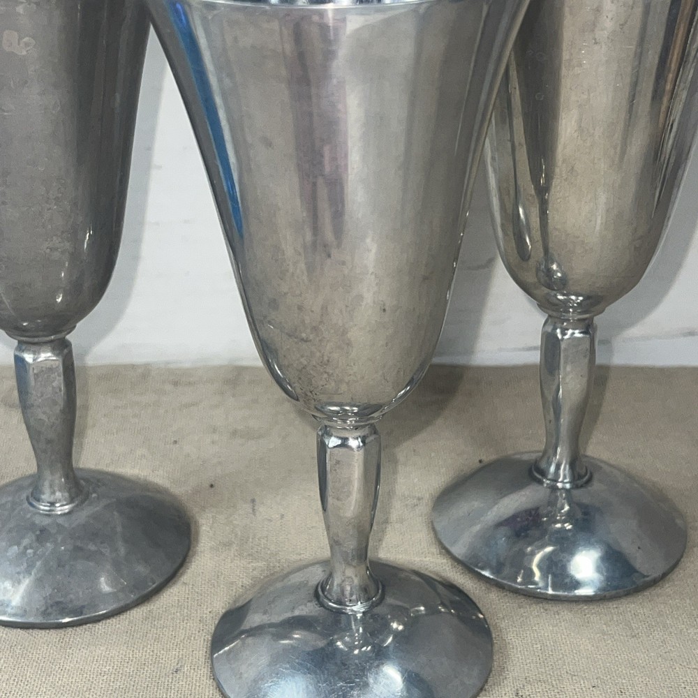 Raimond Italy Silver Goblets Wine Stemware 7” Set 3