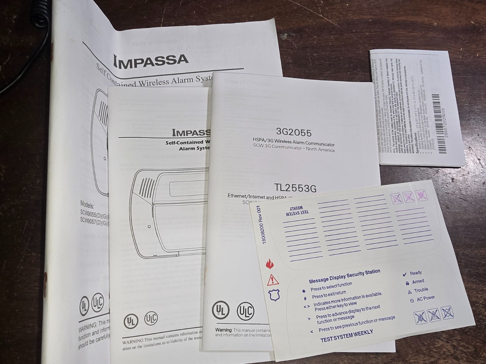 DSC Impassa KIT457-96H Self Contained 2Way Wireless Security System Version 1.31