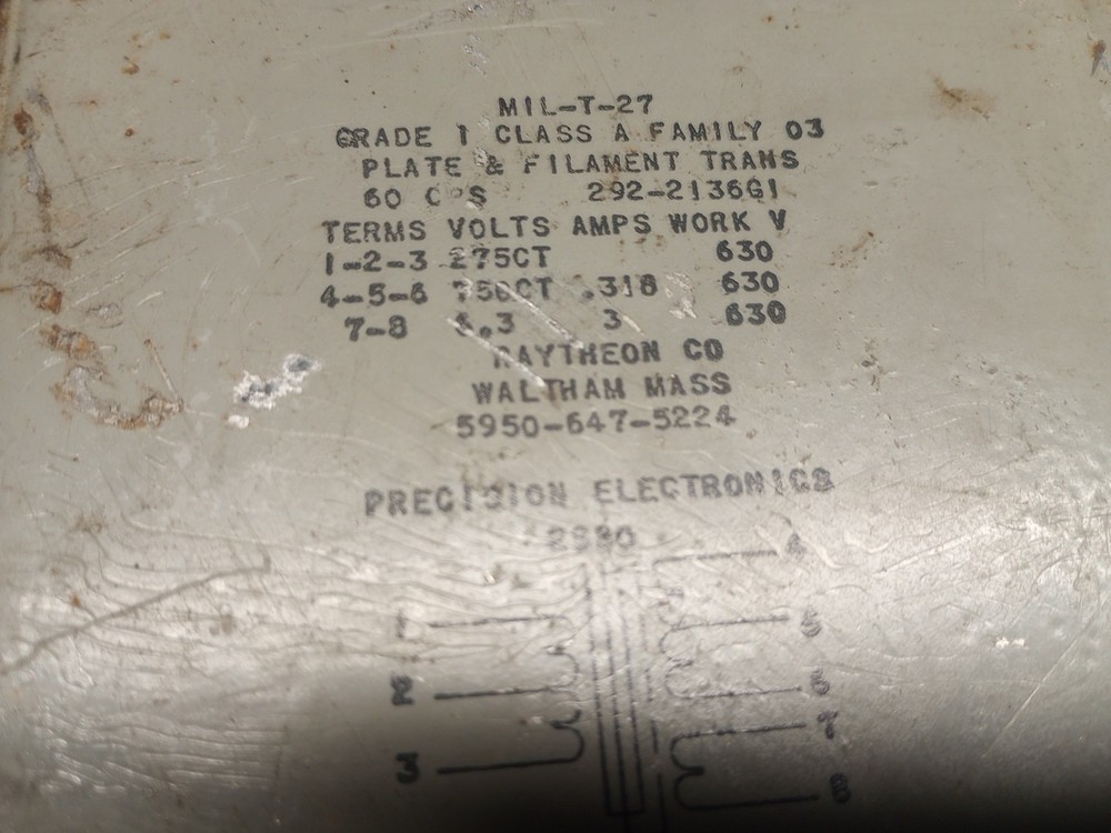 Large Plate And Filament Transformer