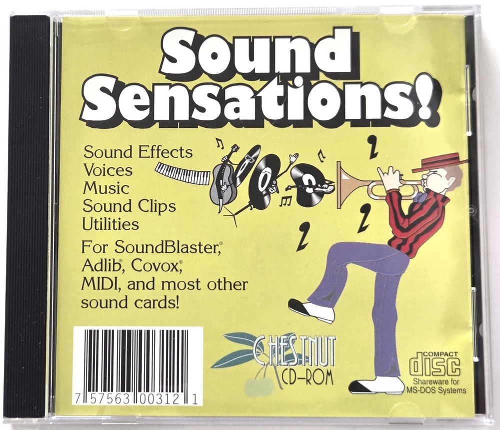 Sound Sensations! Vintage CD Software - 1993 - Sound Effects, Chestnut CD-ROM