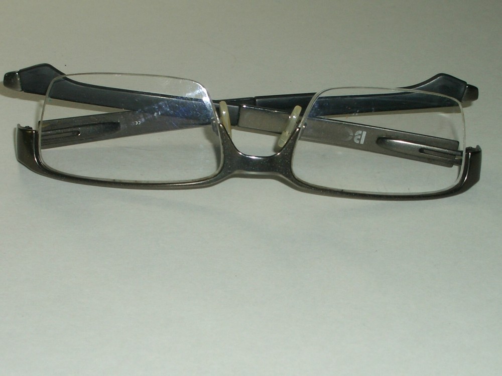 OAKLEY BOOMSTAND 52[]19 PEWTER HALF RIMLESS RECTANGULAR EYEGLASS FRAMES ONLY