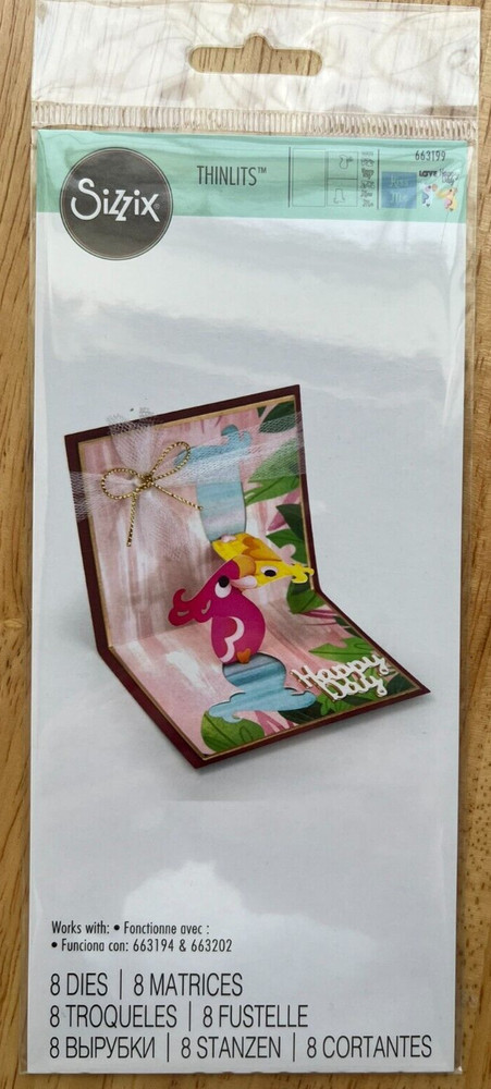 Love Birds 3-D Mini Card Sizzix Thinlits Thin Metal Die Set 663199 NEW!