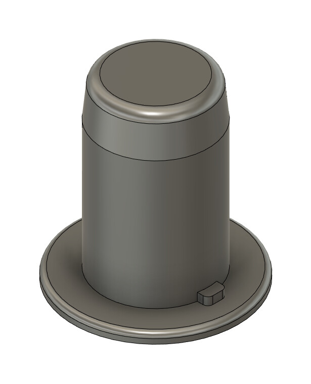 Yamaha-Compatible Tom Mount Hole Plug For Tom Drum Mounts, 3D Printed, Black