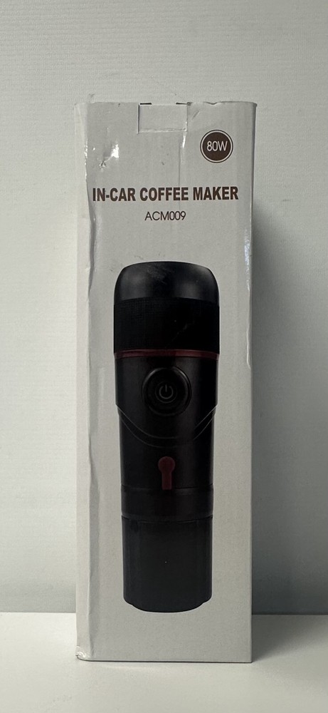 IN-CAR COFFEE MAKER ACM009 - PORTABLE COFFEE EXPRESSO MAKER (BLACK/RED)