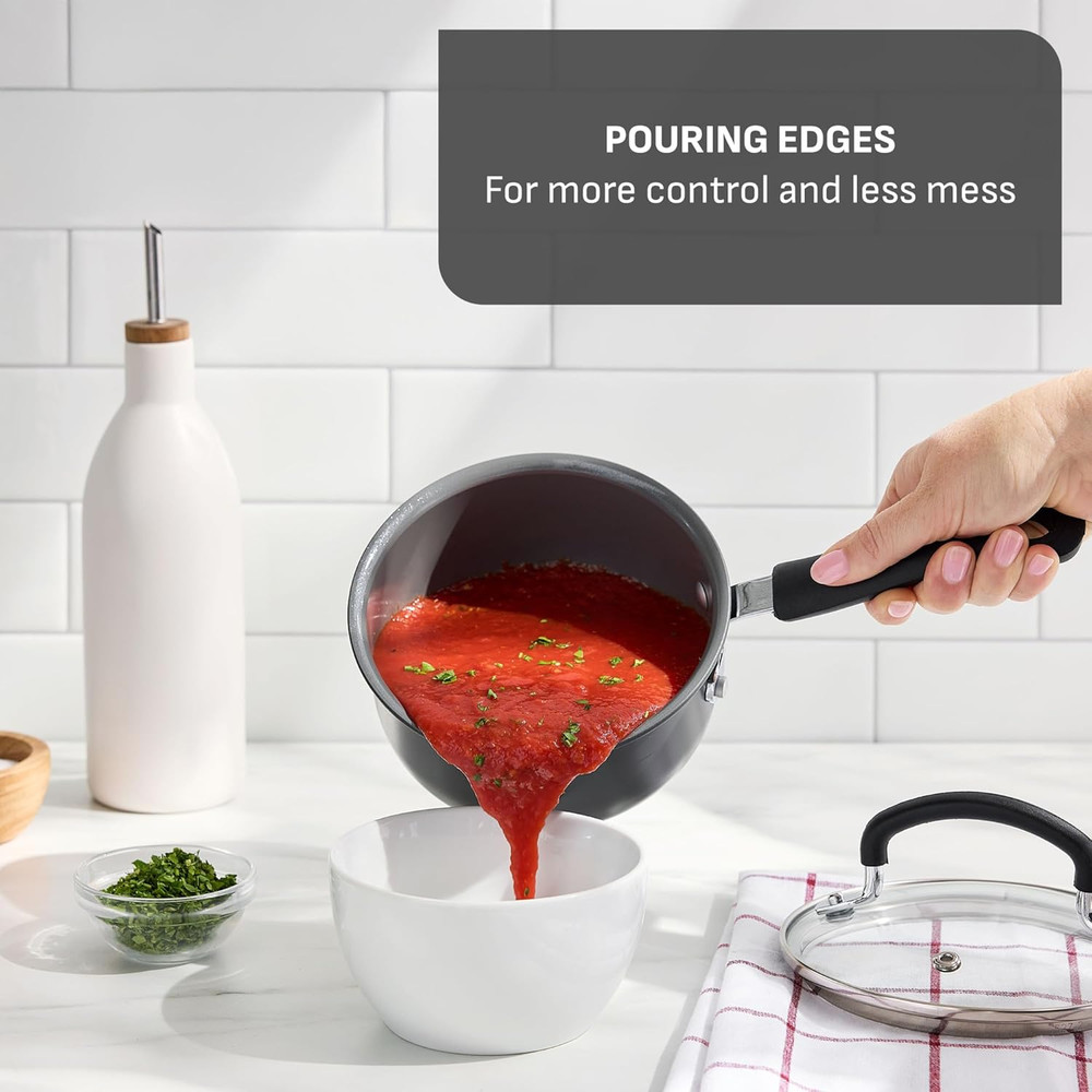 12-Piece Hard Anodized Ceramic Nonstick Cookware Set