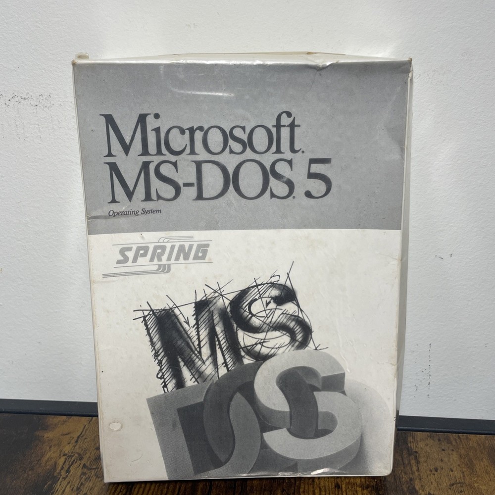 Microsoft MS-DOS 5 Spring Operating System 3.5" Diskette Complete vintage SEALED