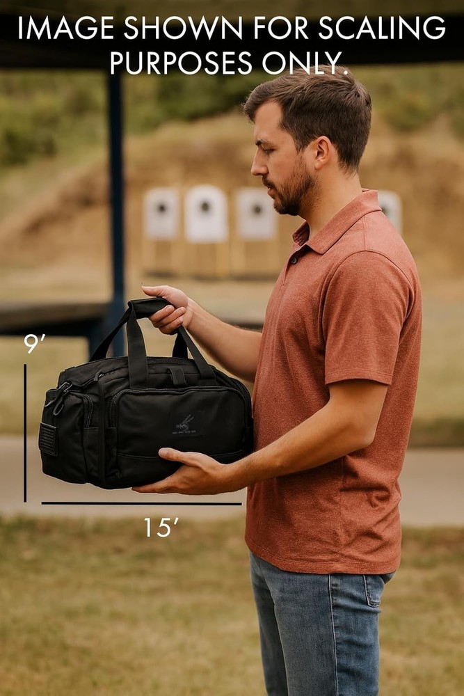 Tactical Range Bag Medium Size Range Bag Shooting Gun Case Handguns Ammo Storage