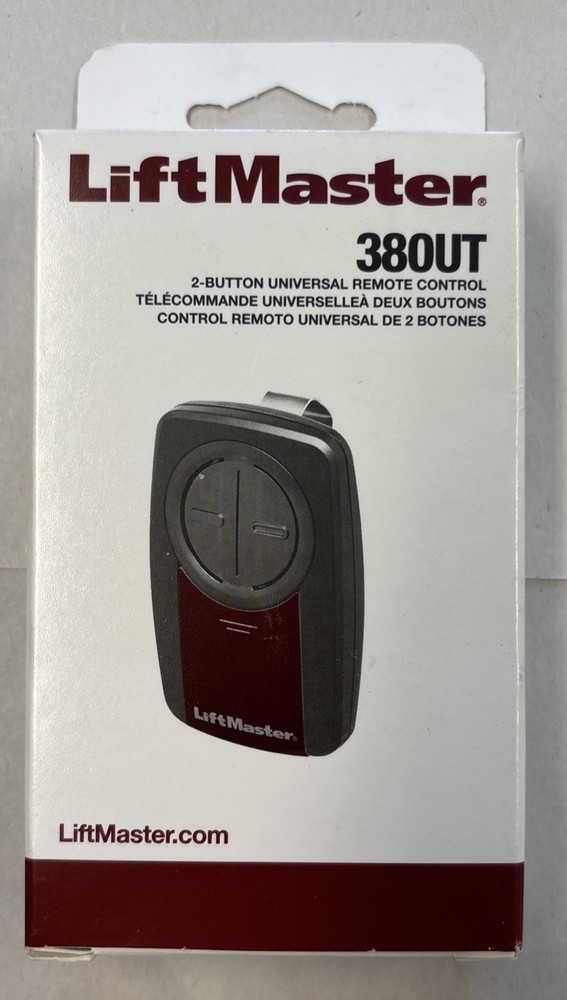 New! LIFTMASTER 380UT 2-BUTTON UNIVERSAL REMOTE TRANSMITTER