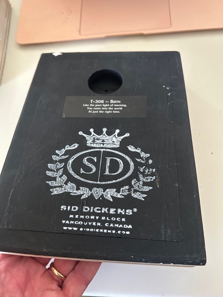 Sid Dickens Birth Plaque EUC