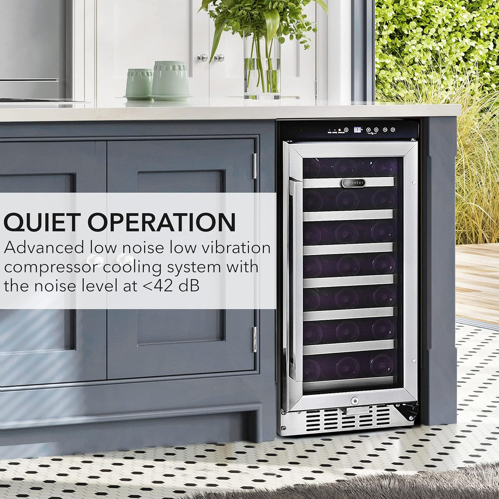 BWR-33SD 33 Bottle Built-In Wine Refrigerator, Multicolor