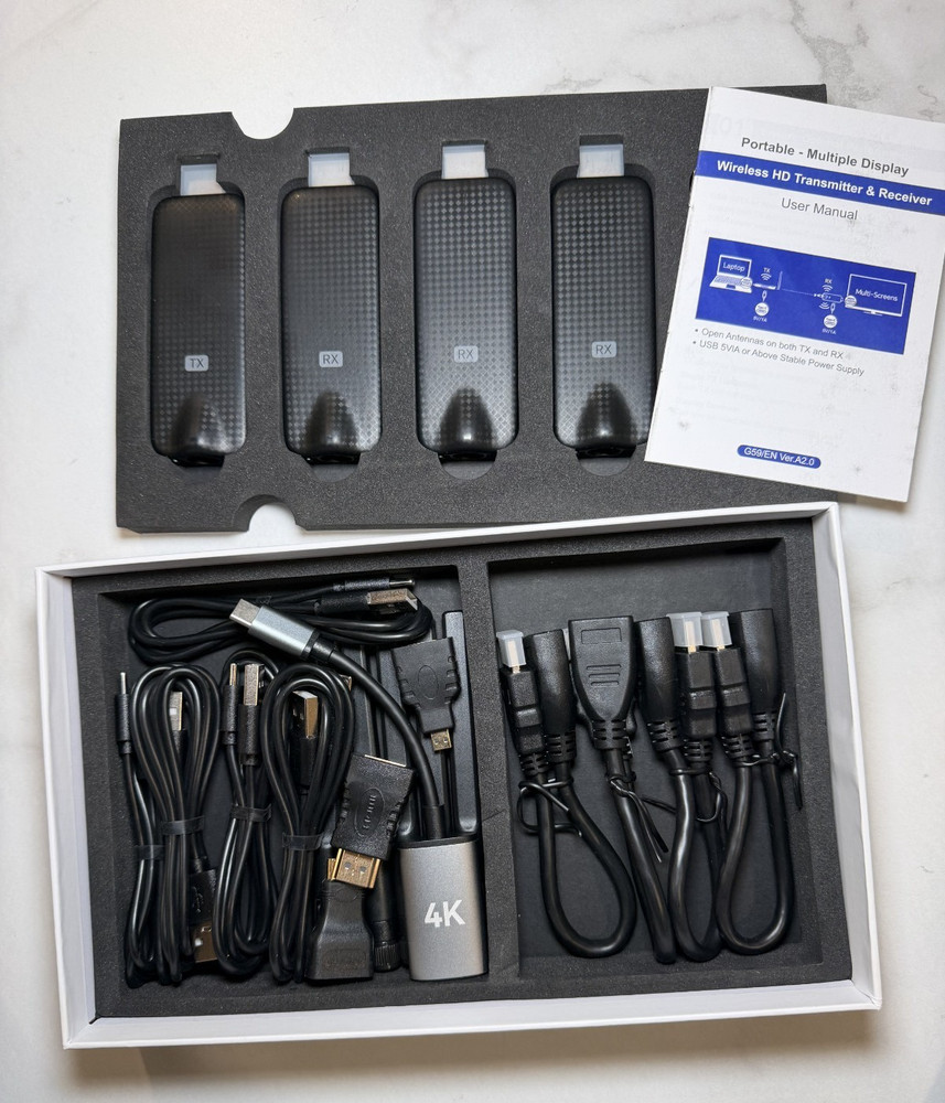 LIULANZ Wireless HDMI Transmitter Receiver Kit USB C, one receiver missing