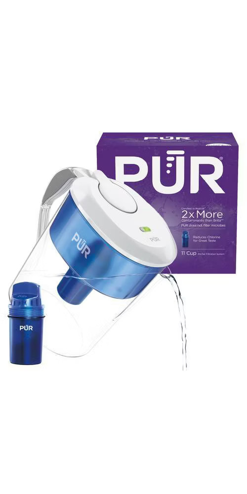 PUR 11 Cup Water Filtration Pitcher - Blue/White