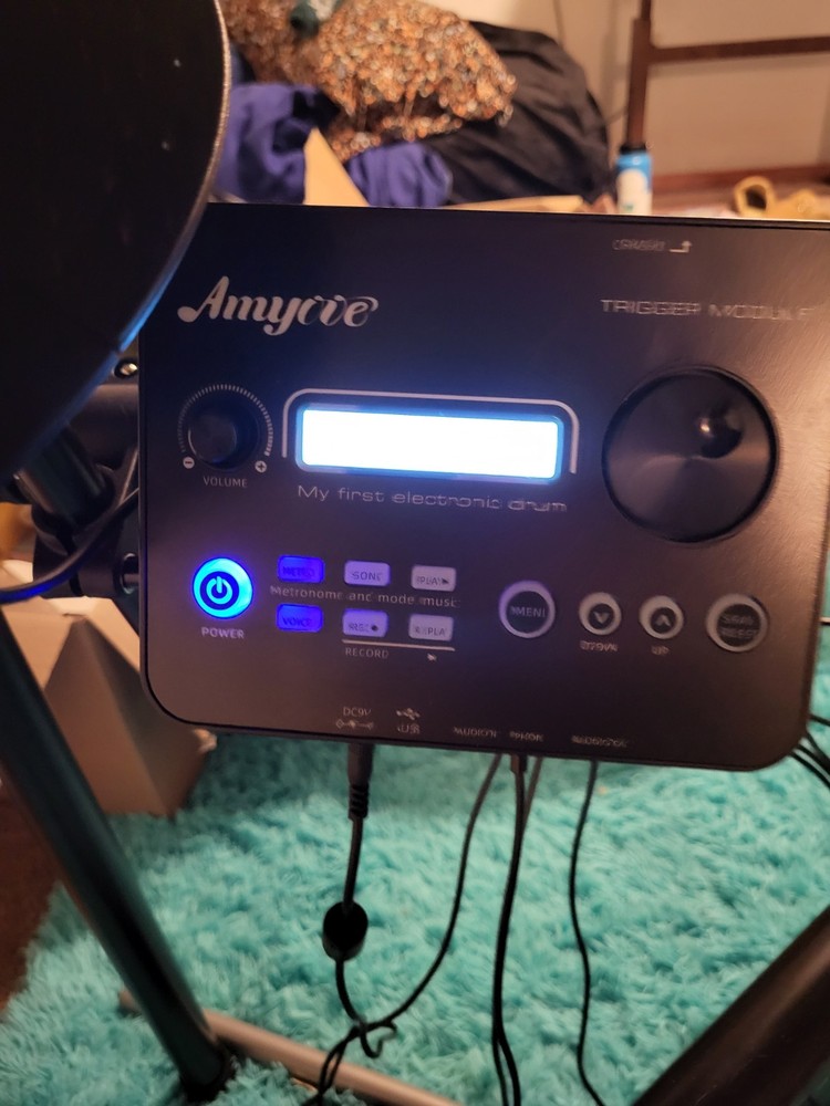 Amycce My First Electronic Drum Kit Metronome Record Function 5-Piece Set