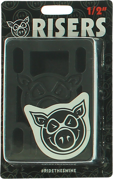 Pig Piles 1/2" Hard Risers Black Single Set
