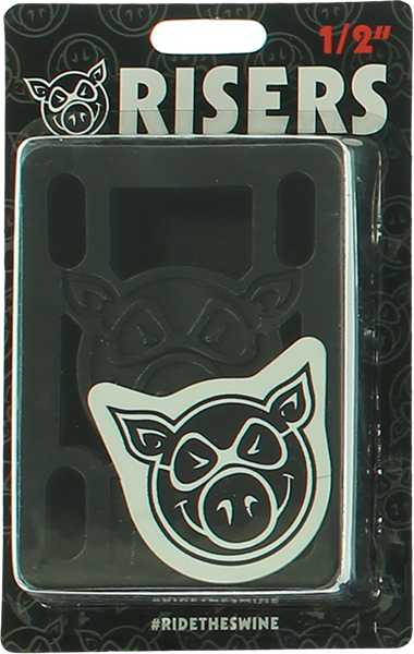 Pig Piles 1/2" Hard Risers Black Single Set