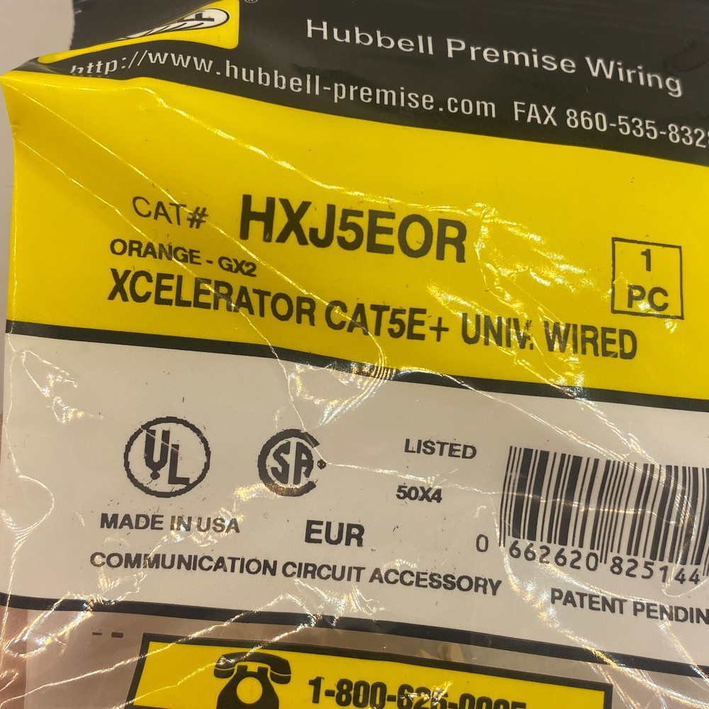 (4) Hubbell HXJ5EOR Xcelerator CAT5E+ univ. wired ⭐