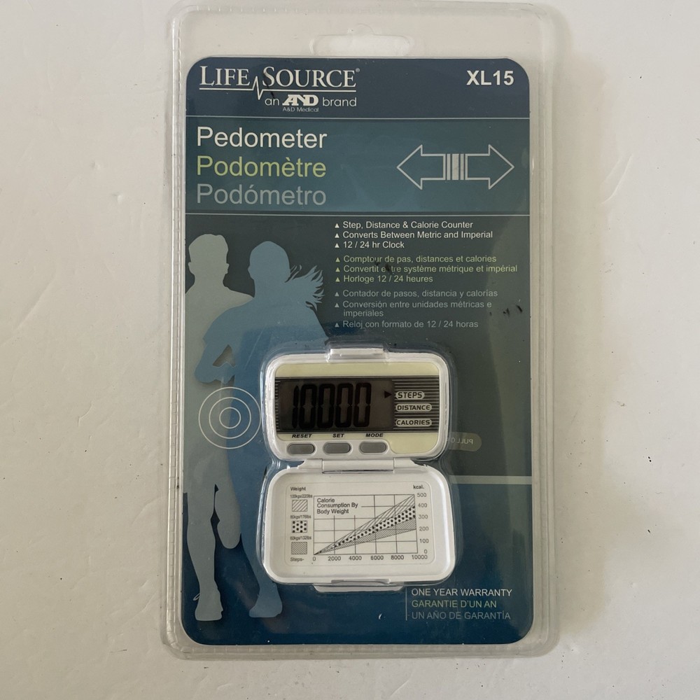 New Life Source XL15 Pedometer Step Distance Calorie Counter
