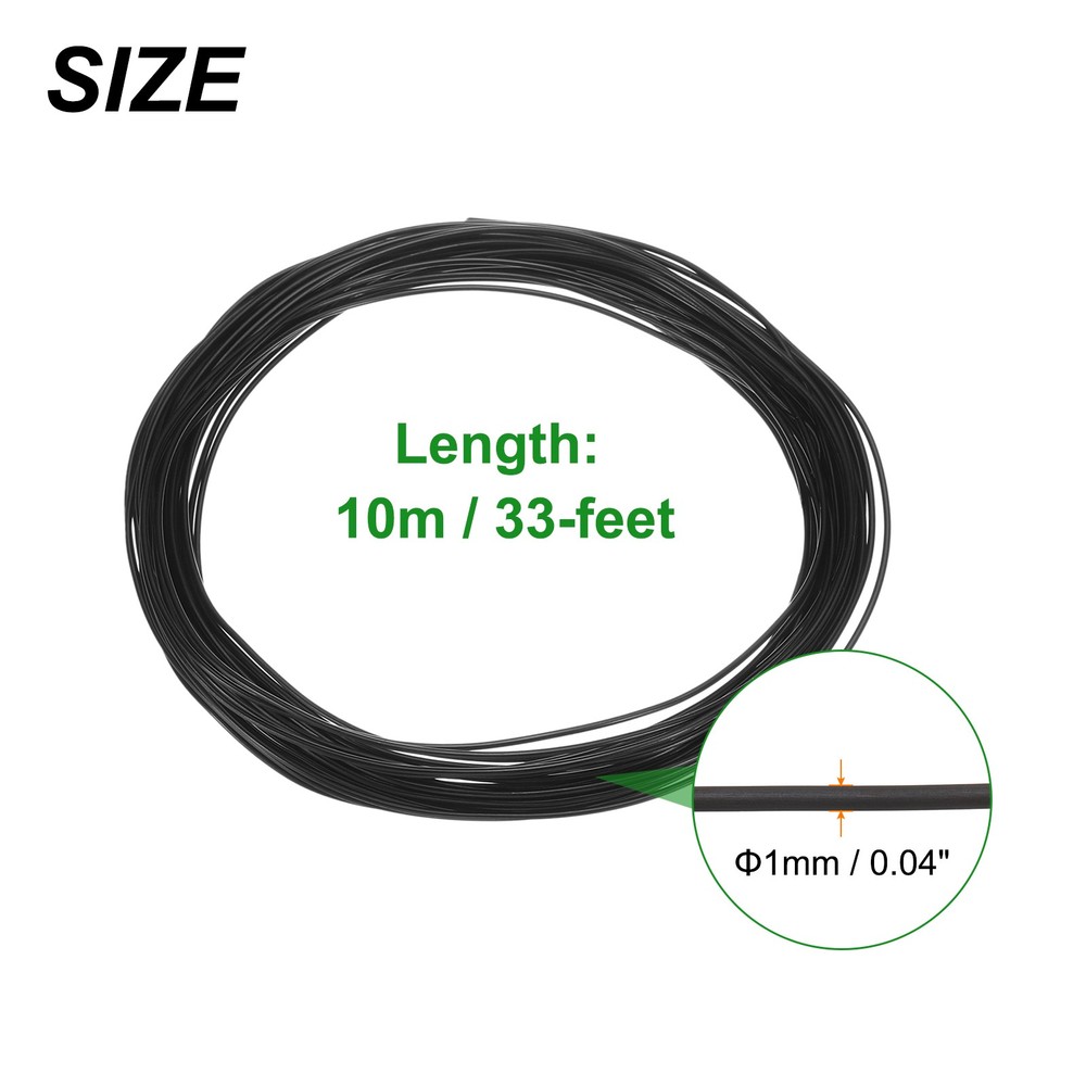 Bonsai Wire Anodized Aluminum Training Wire 1mm 33ft Black
