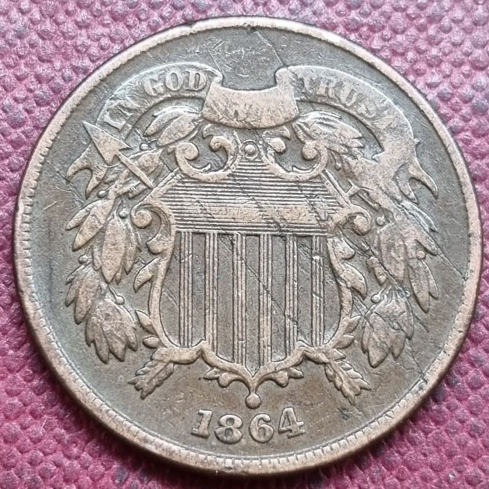1864 Two Cent Piece 2c Better Grade  #93485